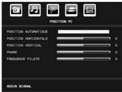 TECHWOOD VL19TV1001 - Menu position de l'image du PC-VGA - 1