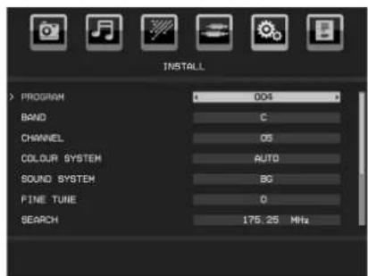 TECHWOOD VL19TV1001 - Install Menu - 1