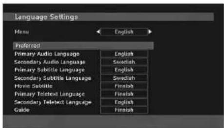 TECHWOOD VL19TV1001 - Language Settings - 1