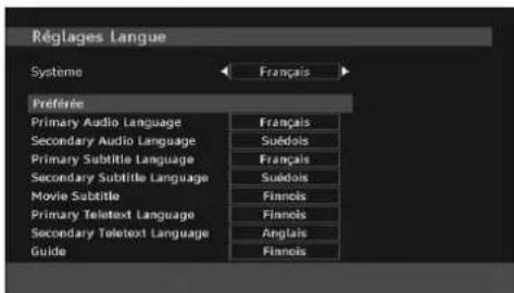 TECHWOOD VL19TV1001 - Paramètres linguistiques - 1