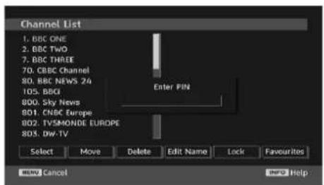 TECHWOOD VL19TV1001 - Adding Locks to Channels - 1