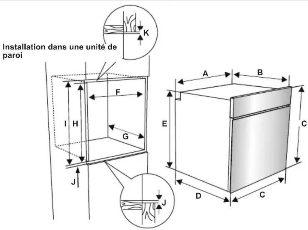 TELEFUNKEN TFEO60EDS10A - Installation du four - 2