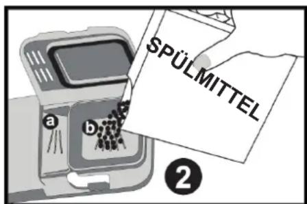 TELEFUNKEN TFVGS45X10A - Befüllen der Reinigerkammer: - 2