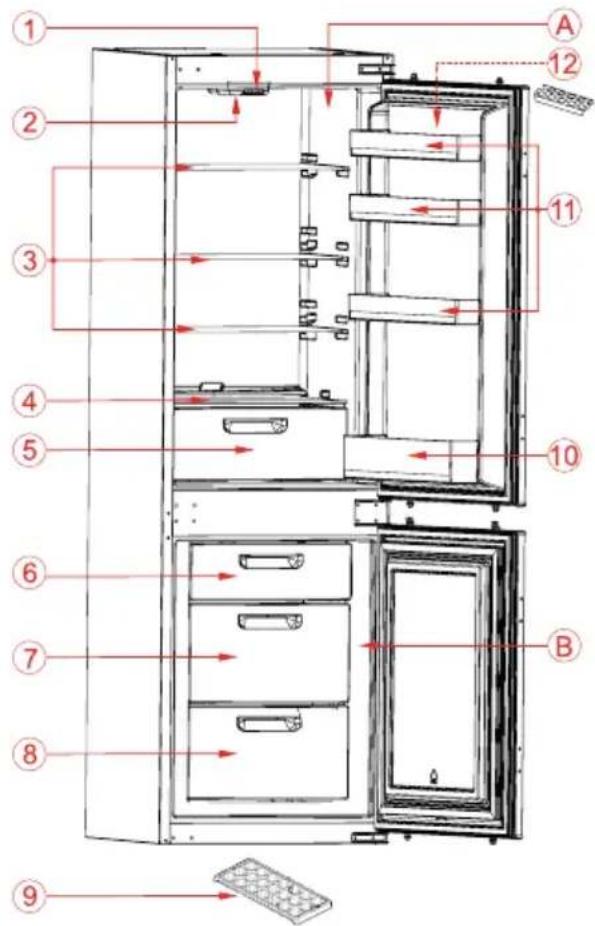 TELEFUNKEN TFEKGK178X10A++ - PARTIES ET PIECES DE VOTRE RÉFRIGÉRATEUR - 1