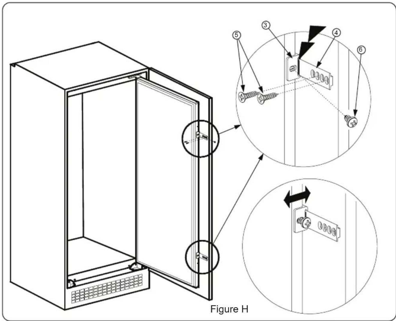 TELEFUNKEN TFEGS88X10A++ - Installation instaructions and door reversibility - 8