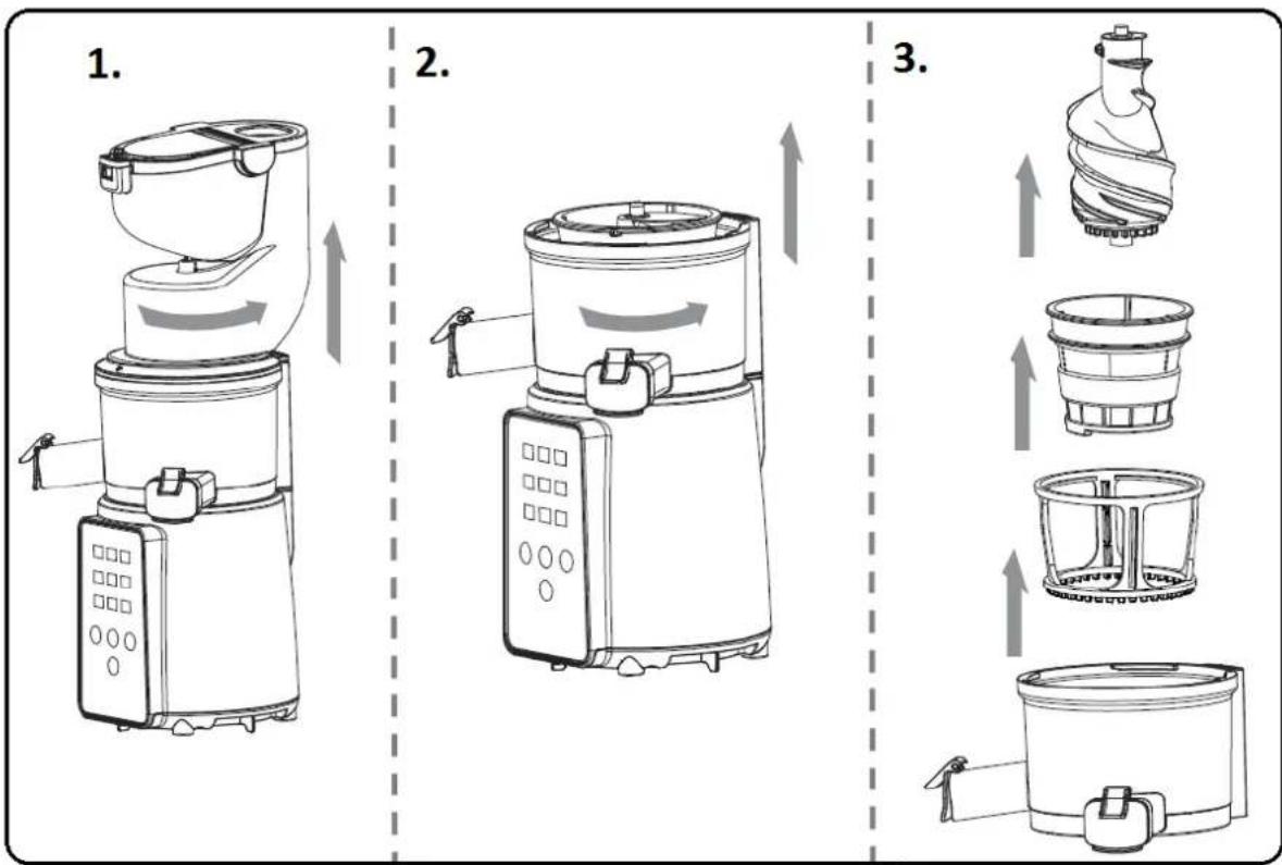 TELEFUNKEN SJ21 - Advertencia: Desenchufe siempre el aparato antes de extraer los accesorios. - 1
