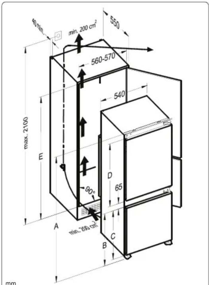 TELEFUNKEN TFEKGK145X10A++ - Installation instaructions and door reversibility - 2