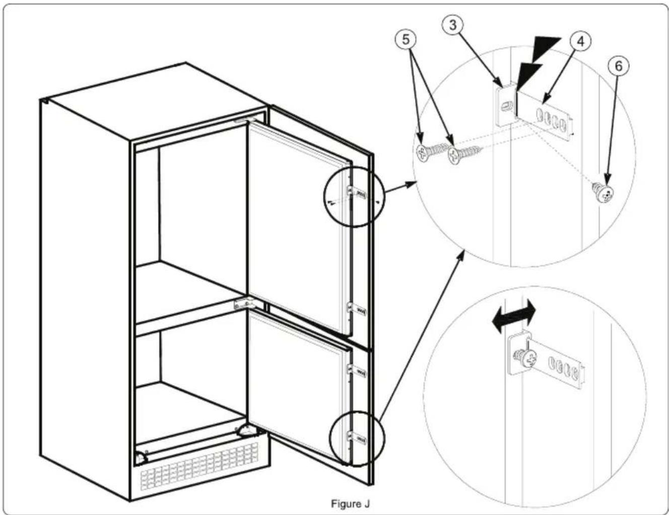 TELEFUNKEN TFEKGK145X10A++ - Installation instaructions and door reversibility - 8