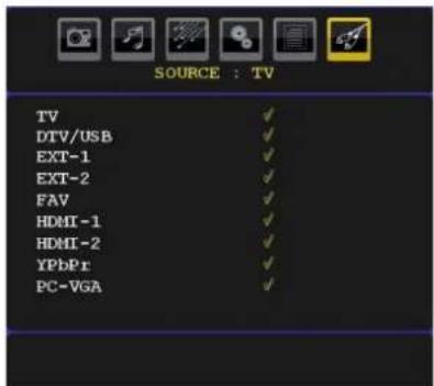 TELEFUNKEN TF2636X880LU - Source Menu - 1