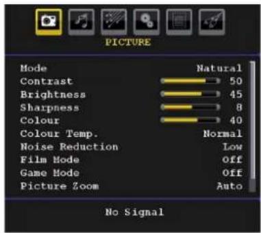 TELEFUNKEN TF2636X880LU - Picture Menu - 1