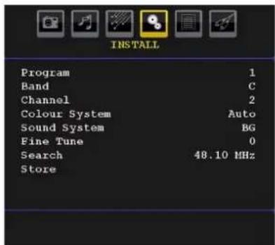 TELEFUNKEN TF2636X880LU - Install Menu - 1