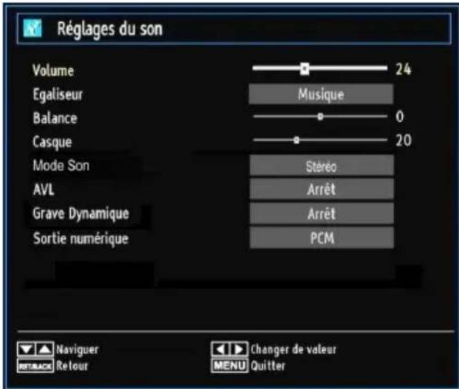 Tucson TL8102B11 - Configuration des paramètres sonores - 1