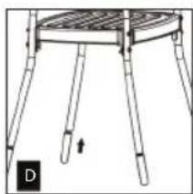 tepro Danville 4010N - Mounting the feet - 3