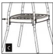 tepro Danville 4010N - Mounting the feet - 2
