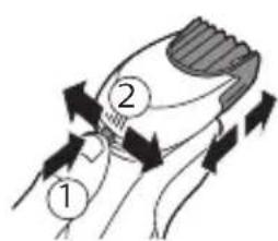 PHILIPS Series 6000 S6680 - Uso del accesorio perfilador de barba con peine (solo modelospecíficos) - 3