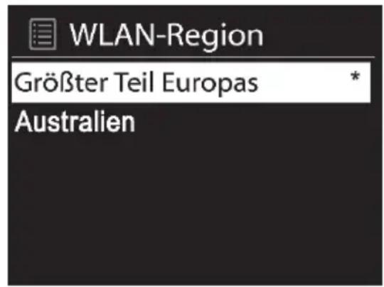 SILVERCREST SIRD 14 C4 - WLAN-Region wahlen - 1