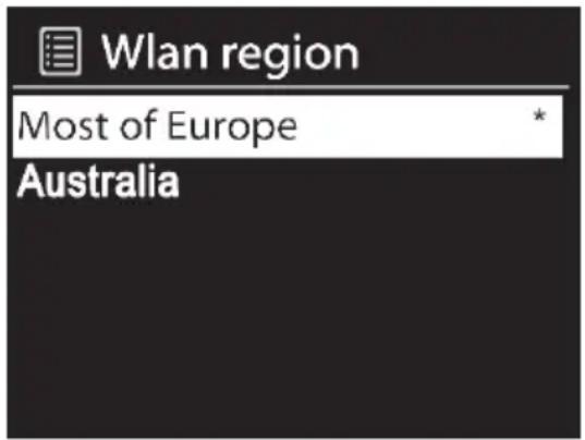 SILVERCREST SIRD 14 C4 - Selecting the WLAN region - 1