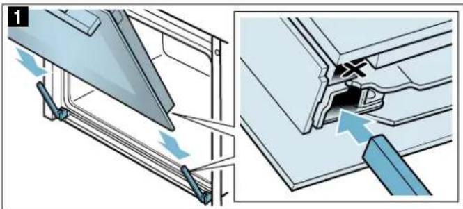 SIEMENS HB373A0R0 - Accrocher la porte de l'appareil - 1