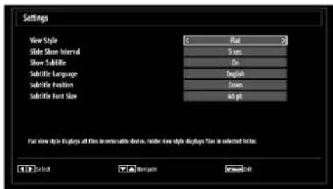 TECHWOOD VL37FHDT1101 - Media Browser Settings - 1