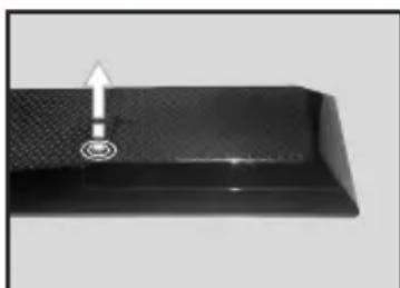 TECHWOOD TK32DLED19 - De batterijen in de afstandsbediening plaatsen - 1