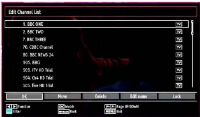 TECHWOOD TDVD19TN10 - Operating the Channel List - 1