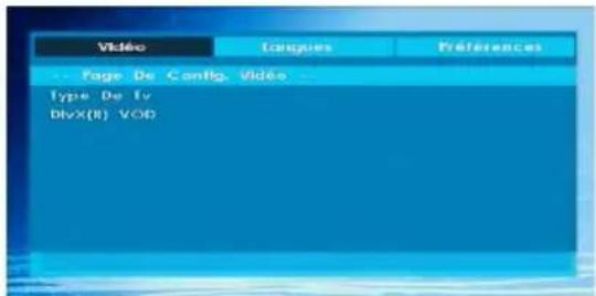 TECHWOOD TDVD19TN10 - Page de configuration video - 1