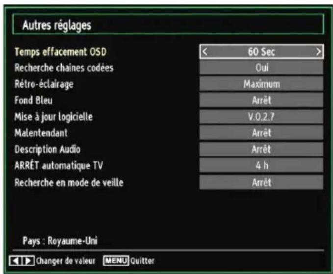 TECHWOOD TDVD19TN10 - Confi guration des autres réglages - 1