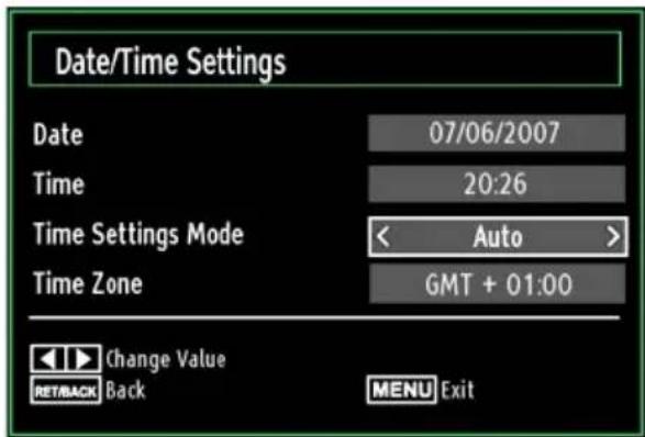 TECHWOOD TDVD19TN10 - Configuring Date/Time Settings - 1