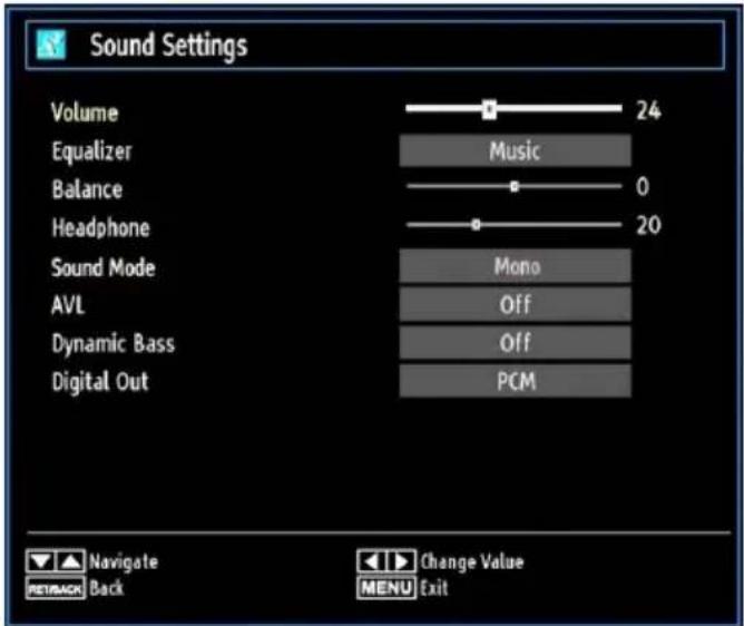 TECHWOOD TC1912TN882 - Configuring Sound Settings - 1
