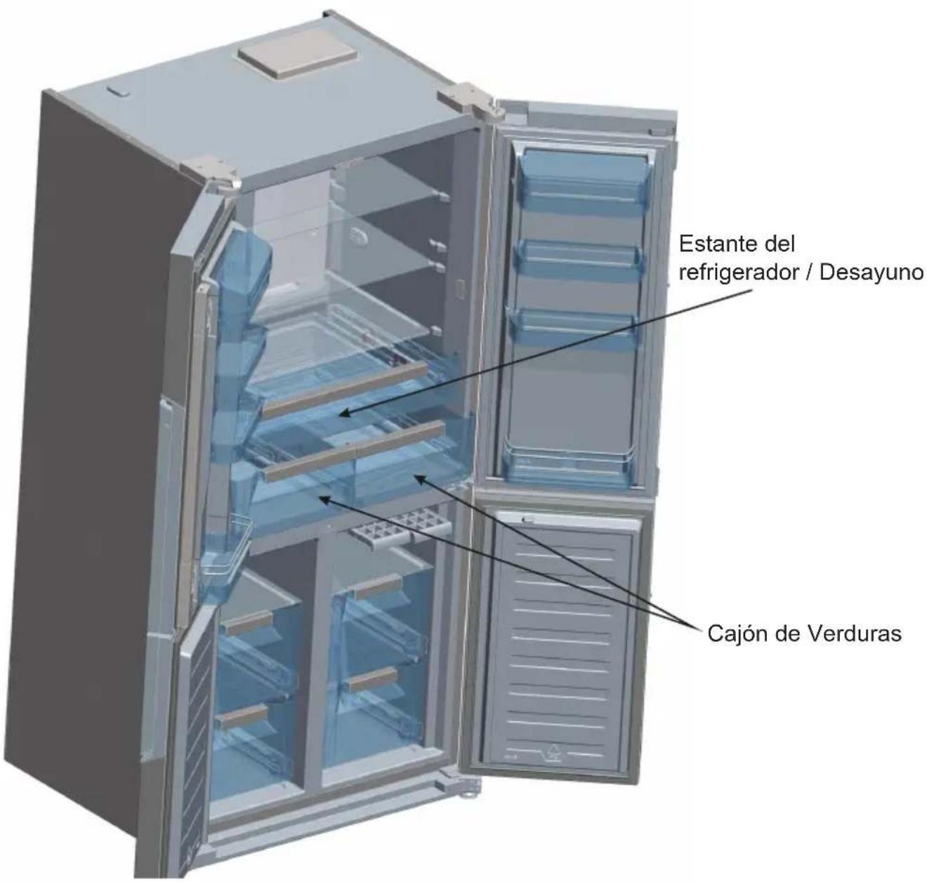 TEKA NFE 910 X - Cajón de Verduras y Refrigerador (Desayuno) - 1