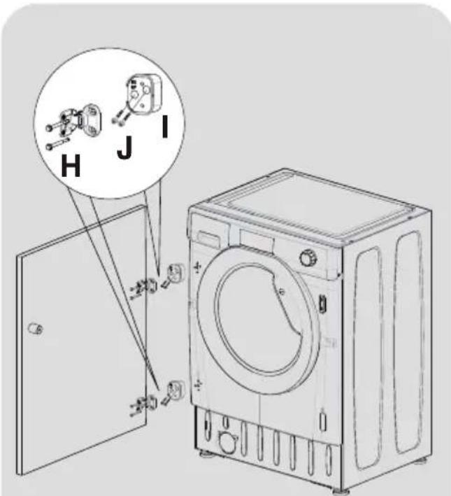TEKA LI5 1280 - Instruções de montagem da porta do armário - 4
