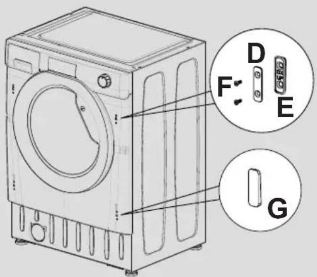 TEKA LI5 1280 - Instruções de montagem da porta do armário - 3