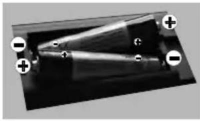 TELEFUNKEN D32H289J4CW - Inserting the Batteries into the Remote - 1