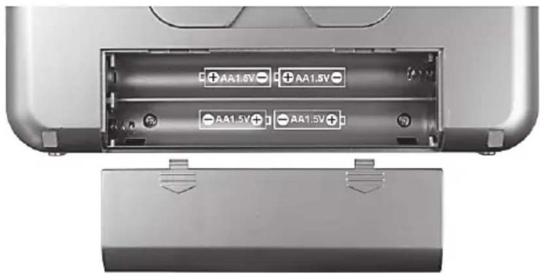 SILVERCREST SWDR 500 B1 - Inserting the batteries - 1