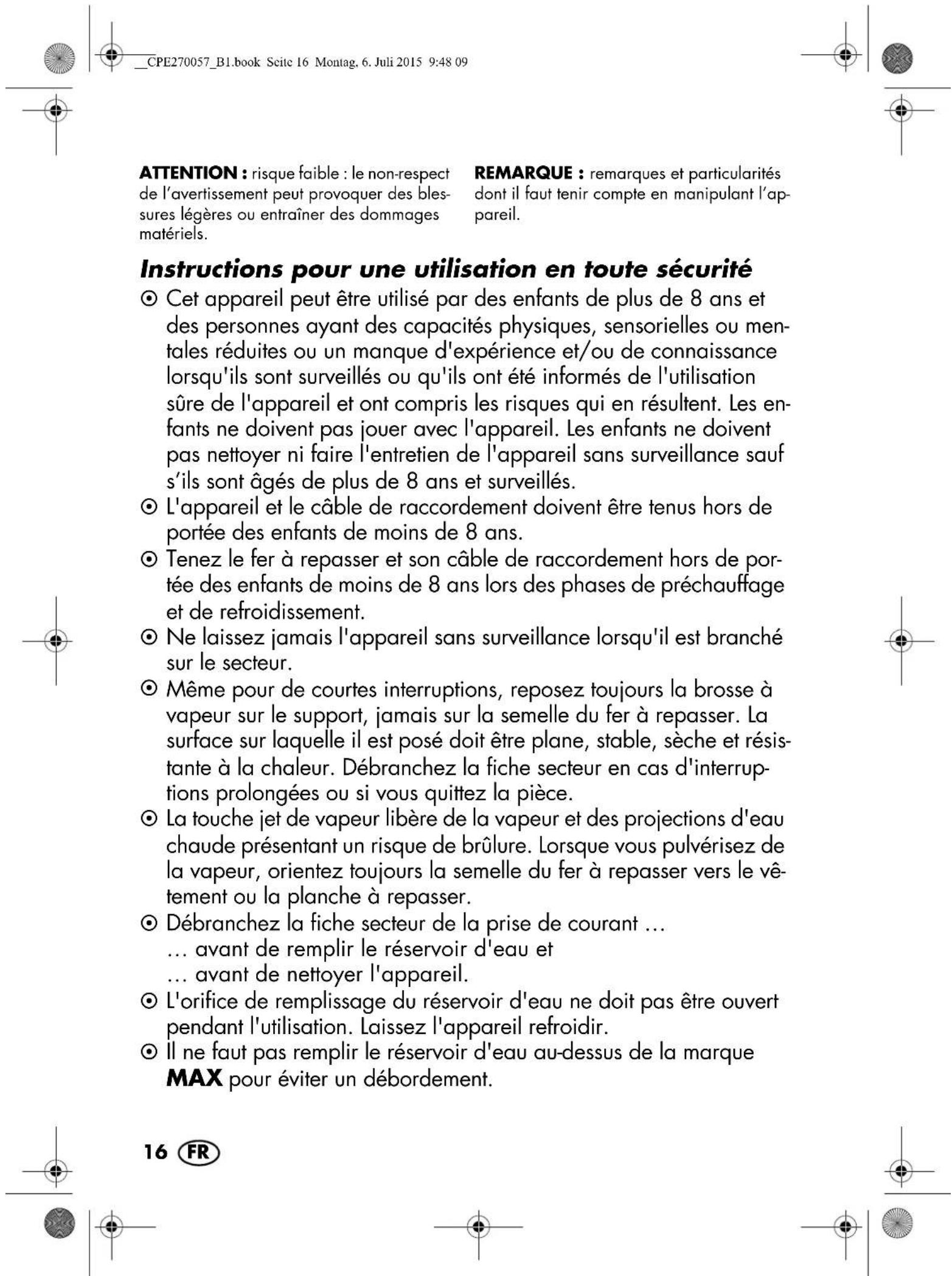 SILVERCREST SDRB 1000 C1 - Avertissements - 2