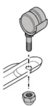 SILVERCREST SOR 2400 D2 - Montaje de las ruedas orientables - 1