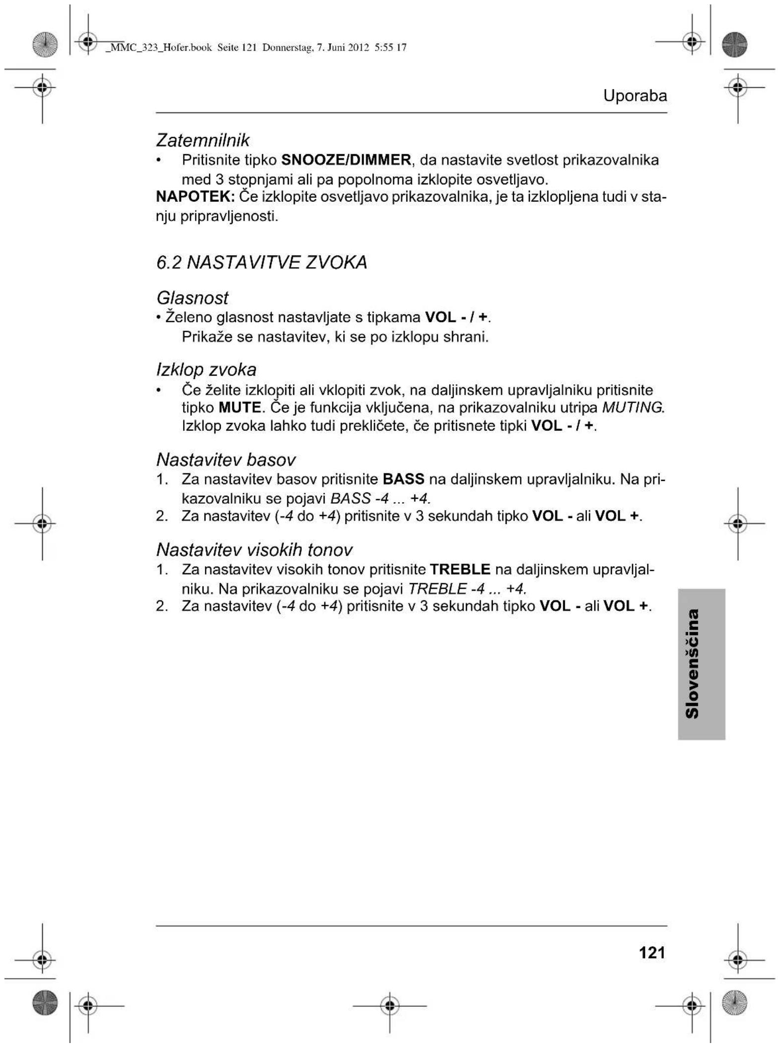 Terris MMC 323 - Izbira načina delovanja - 1