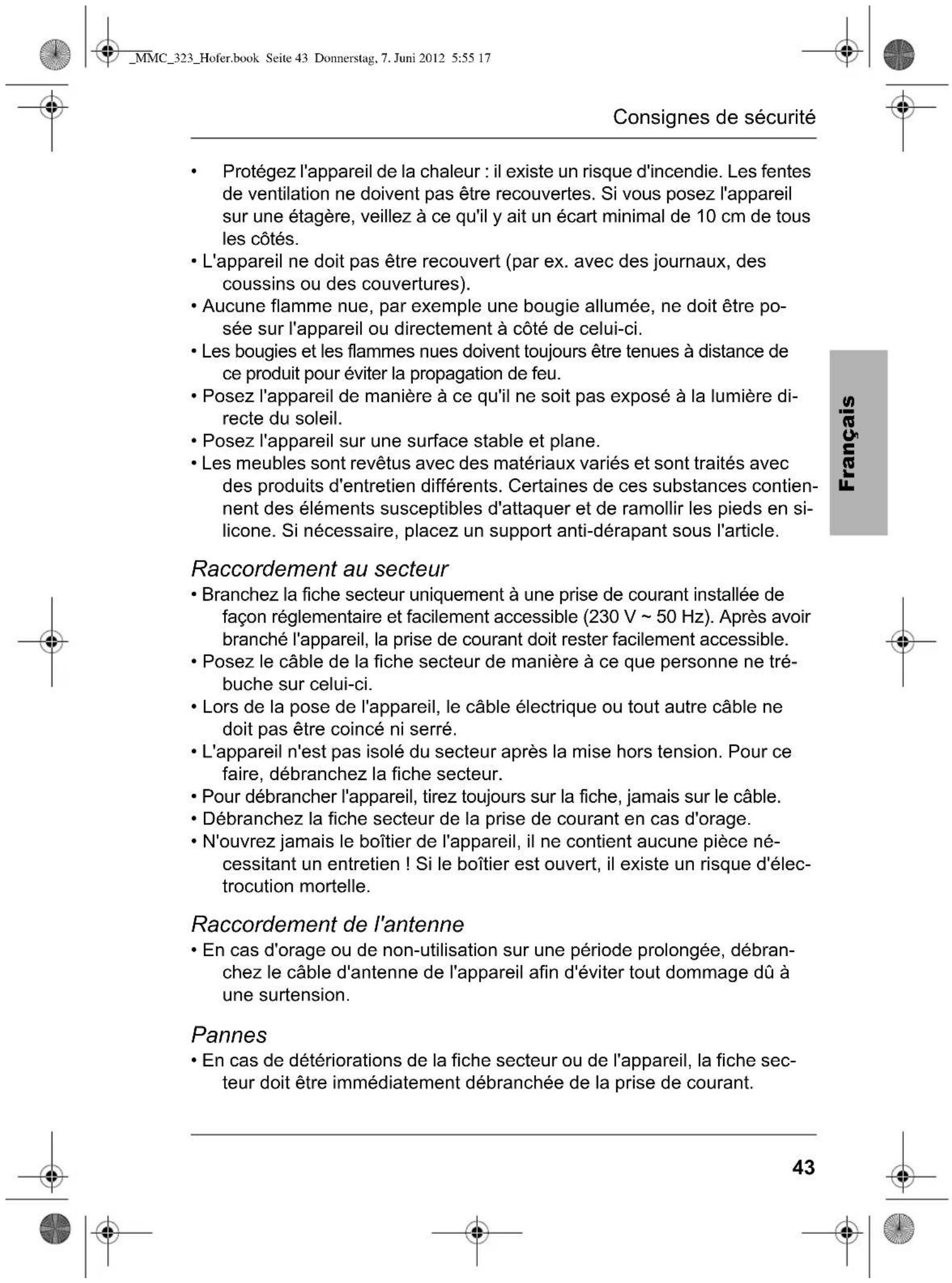 Terris MMC 323 - Consignes générales - 1