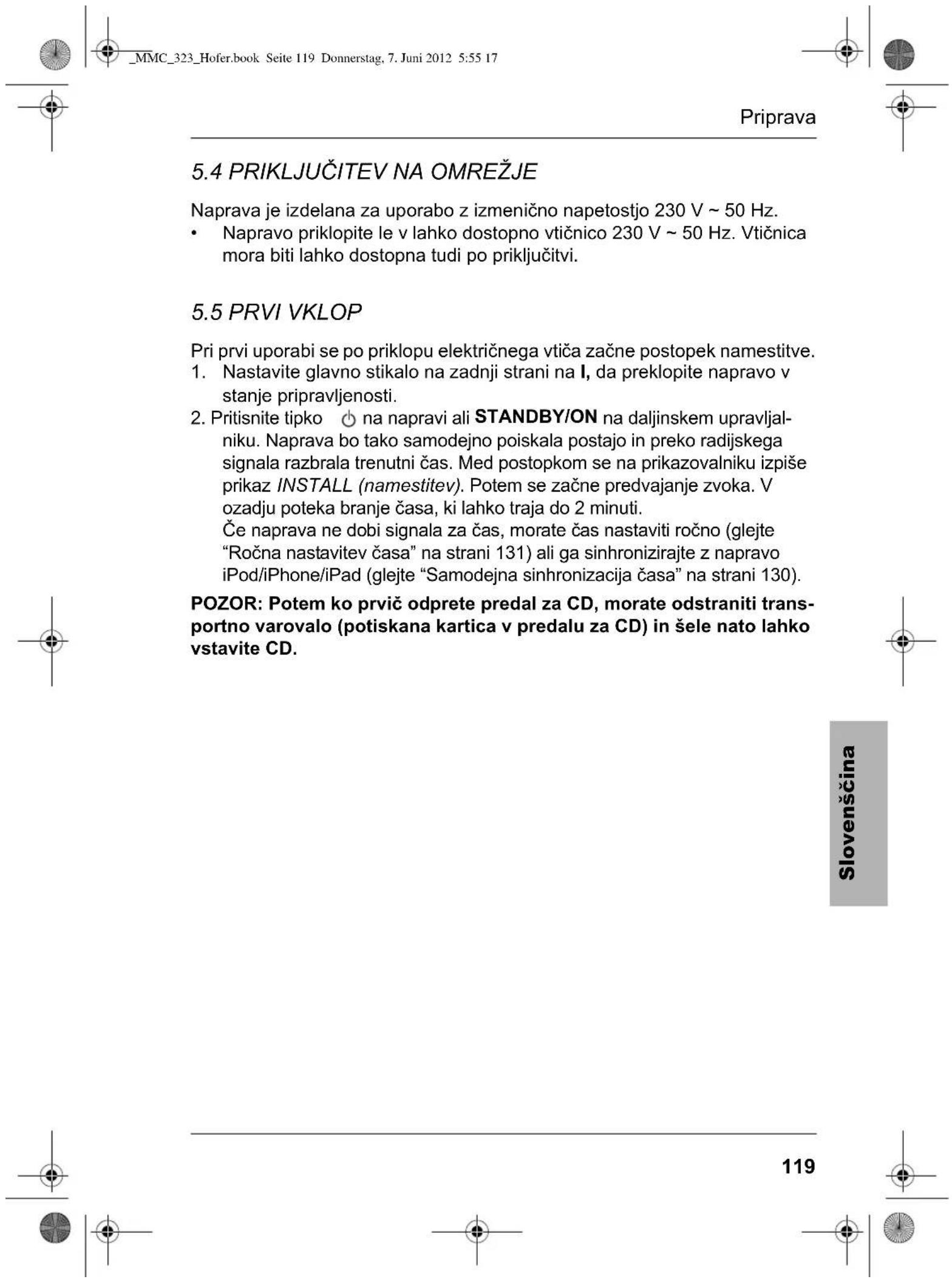 Terris MMC 323 - PRIKLJUCITEV - 1