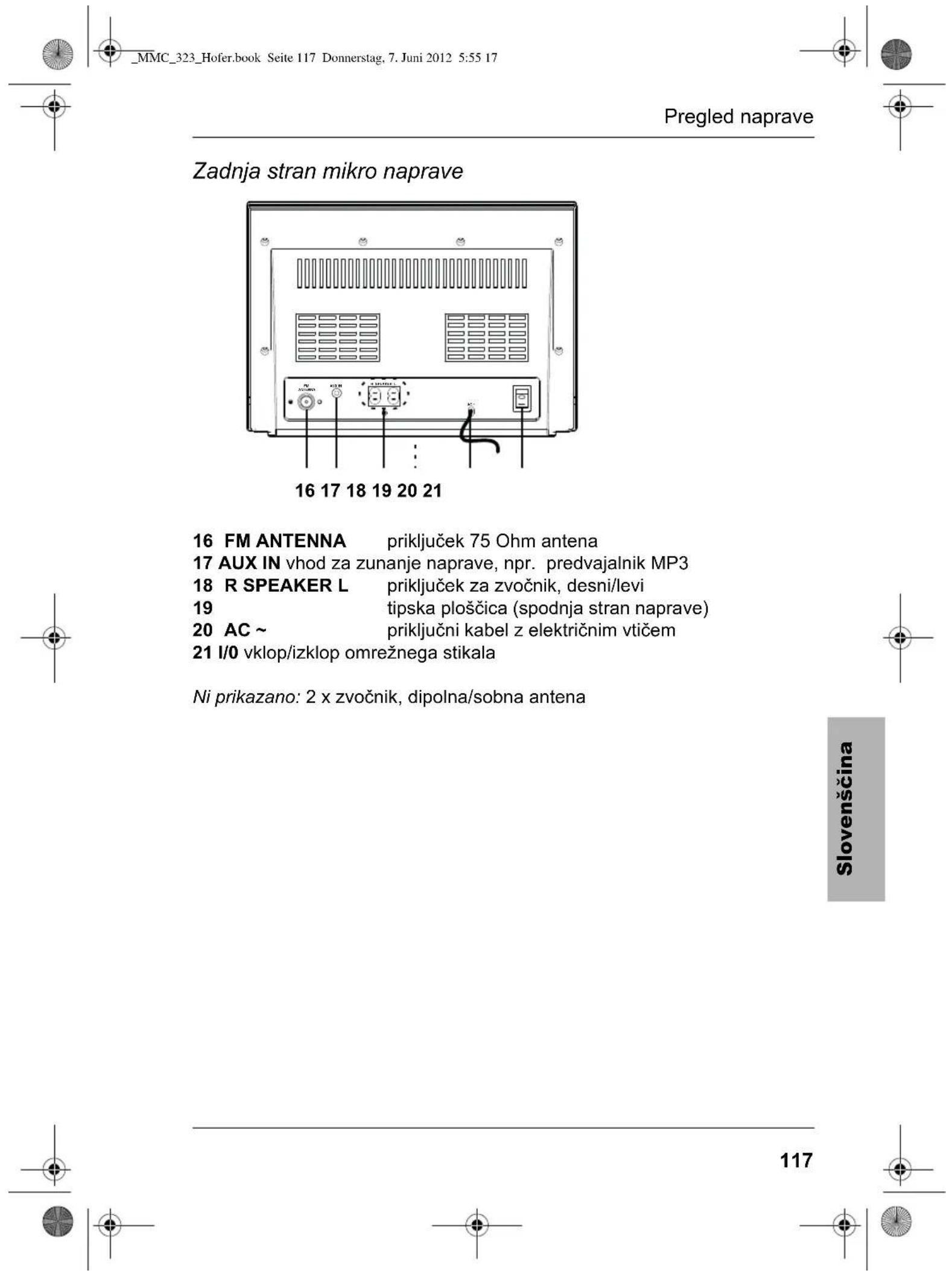Terris MMC 323 - Sprednja stran mikro naprave - 2