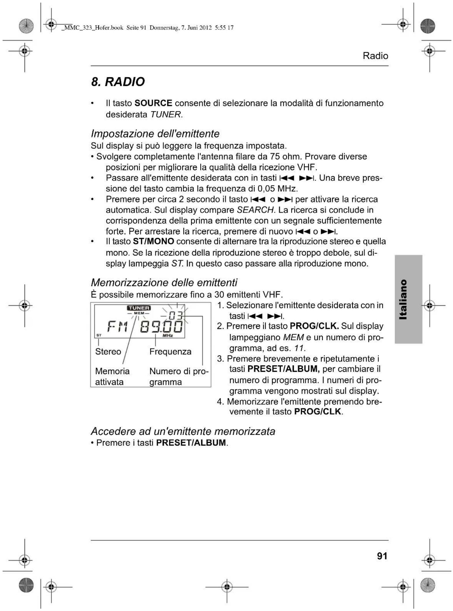 Terris MMC 323 - USO DELL'IPOD/IPHONE/IPAD - 1