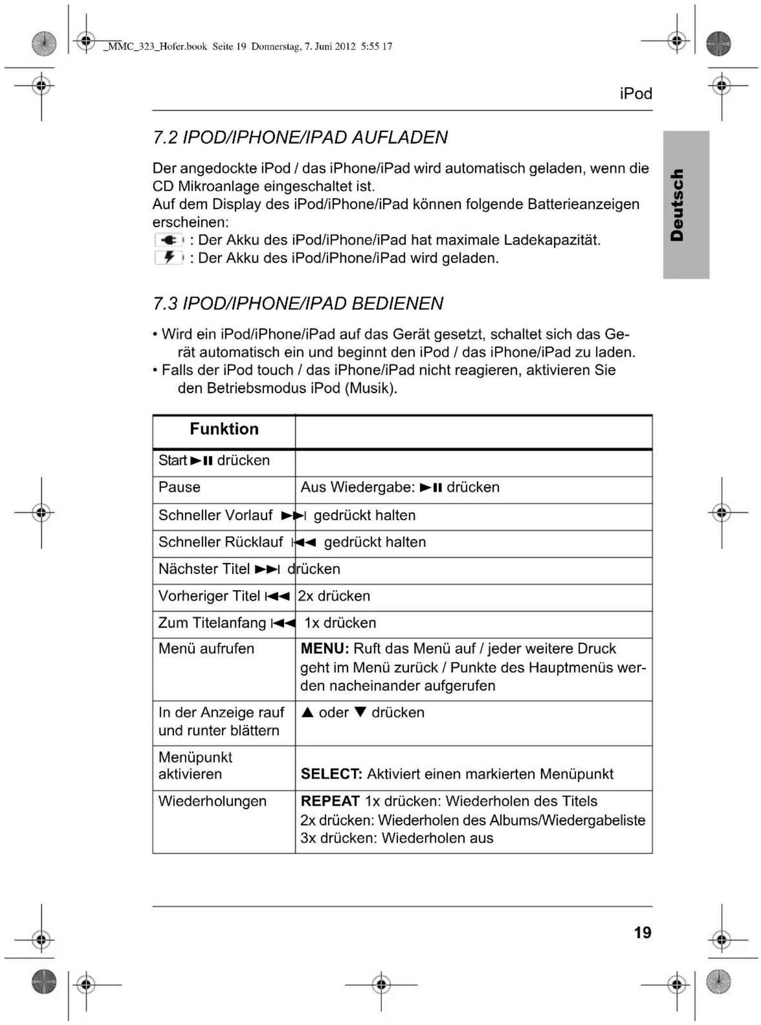 Terris MMC 323 - Anruf am iPhone annehmen - 1
