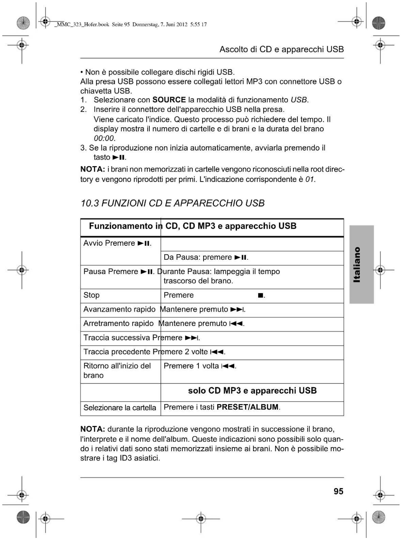 Terris MMC 323 - COLLEGAMENTO DI APPARECCHI USB - 1