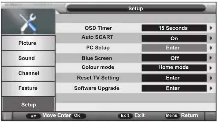 SCHNEIDER LD24SCH13BLU - Setup Menu - 1