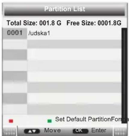 SCHNEIDER LD24SCH13BLU - Choose "Partition Select" - 1