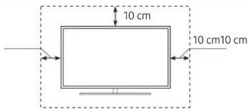 SAMSUNG BE55TH - Ventilación adecuada del televisor - 1