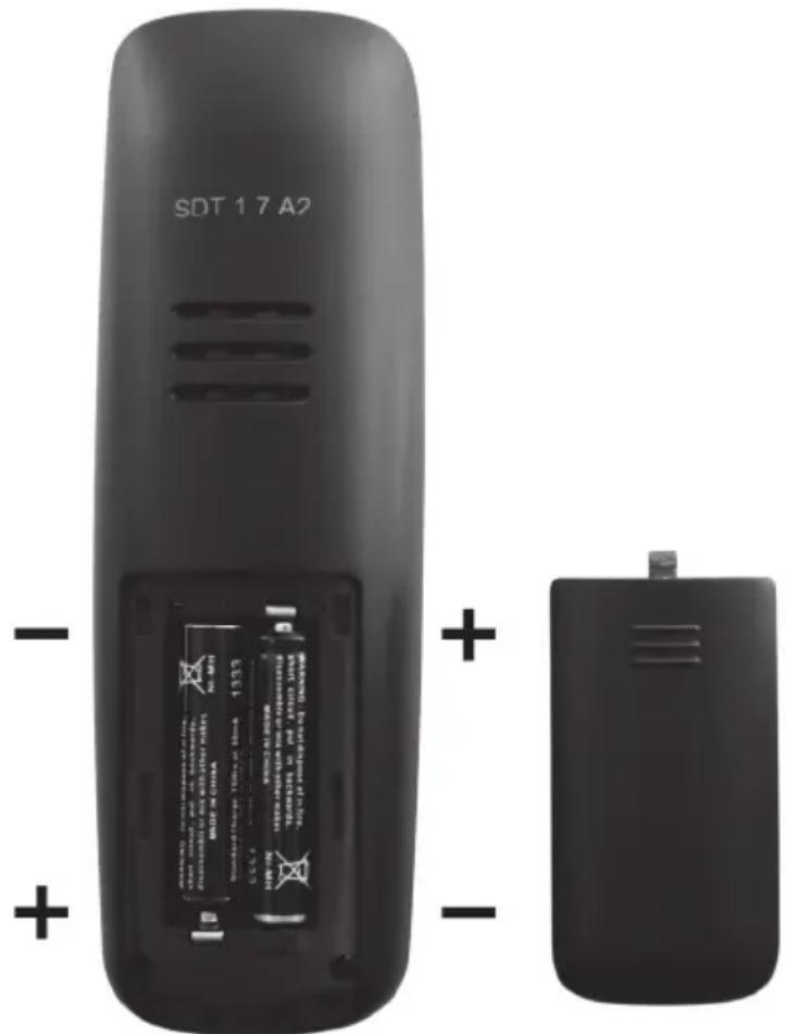 SILVERCREST SDT 1.7 A2 - Insertion des piles dans le combiné - 1