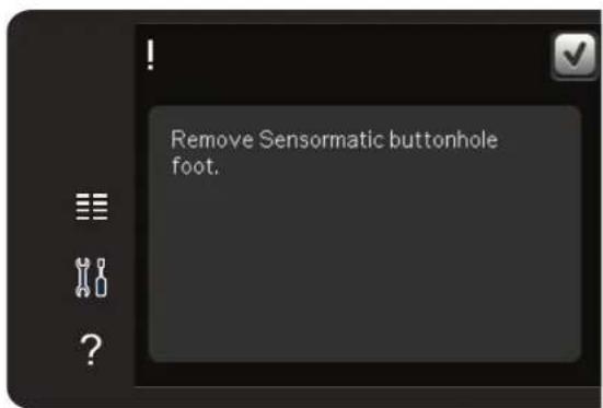 PFAFF Expression 710 - Retirer le pied pour boutonnière Sensormatic - 1