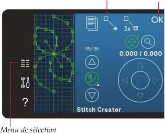PFAFF Expression 710 - Sélectionner des points d'impact - 2
