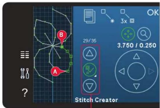PFAFF Expression 710 - Sélectionner des points d'impact - 3